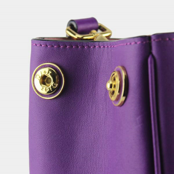 Christian Dior diorissimo original calfskin leather bag 44373 purple & light pink